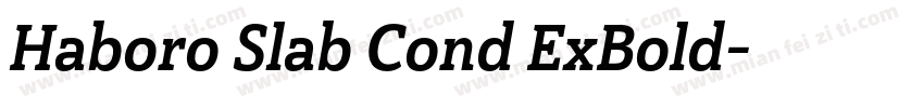 Haboro Slab Cond ExBold字体转换